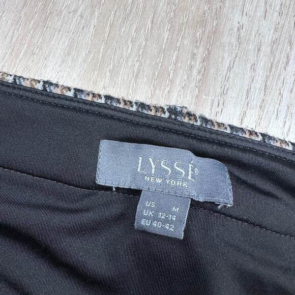 Lysse Livia Boston Glen Plaid High Waisted Preppy Cropped Pull On Pants Medium - Picture 10 of 16